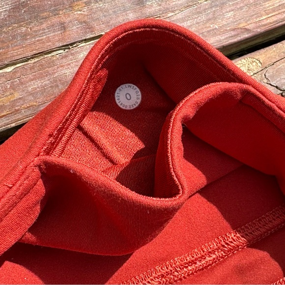 Lululemon Cayene Rust Orange Super High Rise Groove Flare Pants Size 0 NWOT - Picture 9 of 10